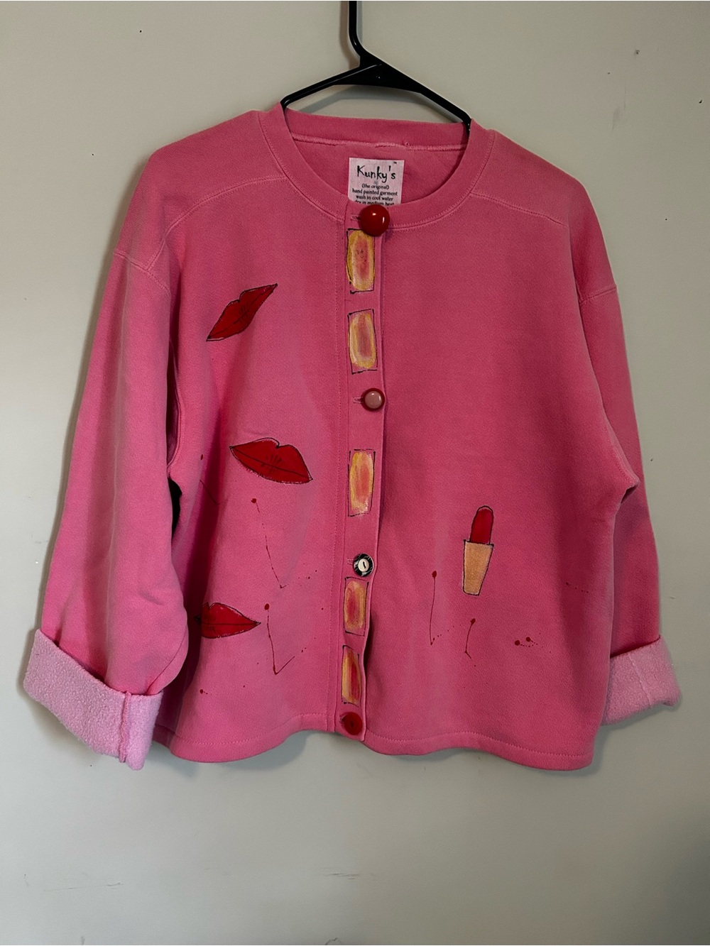 Kunky's Women's Lip Print Button-Front Shirt